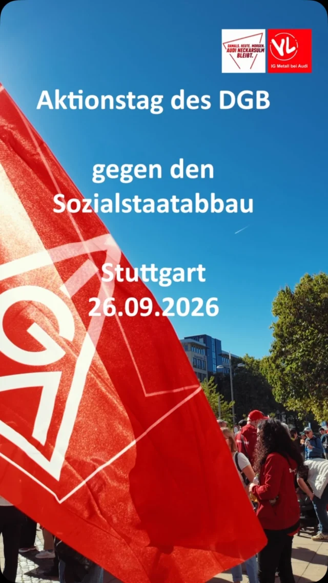 16.000 Menschen. Eine klare Botschaft: Sozialstaat sichern statt abbauen.

Heute waren wir bei der DGB-Kundgebung gegen den Abbau sozialer Leistungen und für einen starken Sozialstaat dabei.

Mehr als 16.000 Menschen waren vor Ort und haben deutlich gemacht: Soziale Sicherheit, faire Arbeitsbedingungen und eine starke Interessenvertretung der Beschäftigten sind keine Selbstverständlichkeit – sie müssen gemeinsam verteidigt und weiterentwickelt werden.

Gerade aus Sicht des Betriebsrats gilt: Veränderungen in der Arbeitswelt und bei sozialen Sicherungssystemen dürfen nicht einseitig zulasten der Beschäftigten gehen. Gute Arbeit braucht faire Rahmenbedingungen, soziale Absicherung und Mitbestimmung.

Wir waren heute dabei, haben zugehört und gemeinsam mit vielen anderen ein Zeichen für soziale Sicherheit und gute Arbeit gesetzt.

#Sozialstaat #Gewerkschaften #Mitbestimmung #GuteArbeit #Betriebsrat